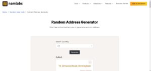 NamLabs Random Address Generator