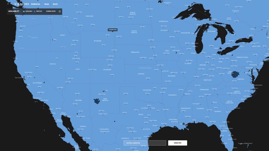 Starlink Coverage Map